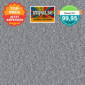 Draufsicht Girloon Cloud 311 Teppichboden mit Preislabel 99,95 €/m²